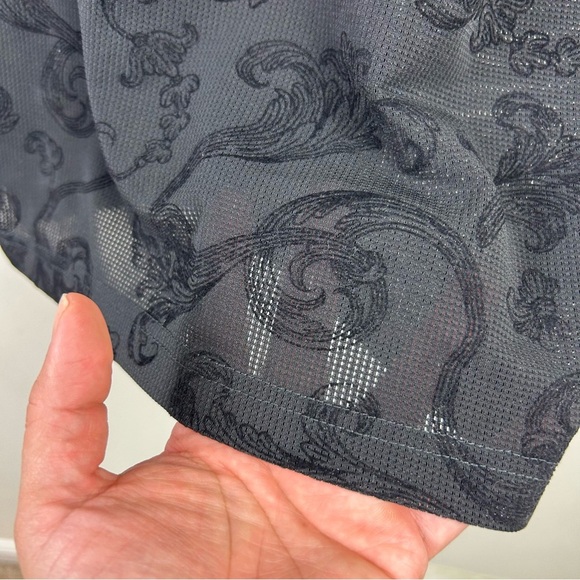 Baroque Gold by Drill Clothing Co. black mesh tee with Edwardian print size: M - Picture 6 of 8
